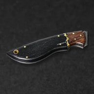 Quanah Hand-Forged Damascus Steel Hunting Knife - G10 and Walnut - BladeWolf A2Z image 4
