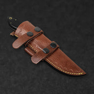 Quanah Hand-Forged Damascus Steel Hunting Knife - G10 and Walnut - BladeWolf A2Z image 5