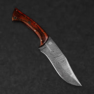 Scythian Hand-Forged Damascus Steel Hunting Knife - Pakkawood - BladeWolf A2Z image 2