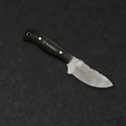 Shackleton Hand-Forged Damascus Steel Skinner - Black G10