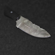 Shackleton Hand-Forged Damascus Steel Skinner - Black G10 - BladeWolf A2Z image 3