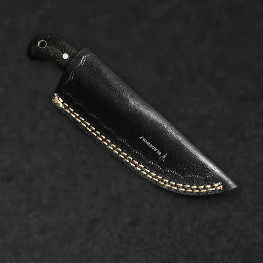 Shackleton Hand-Forged Damascus Steel Skinner - Black G10 - BladeWolf A2Z image 4