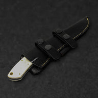 Sir Edmund Hand-Forged Damascus Steel Knife - Camel Bone and Walnut - BladeWolf A2Z image 4