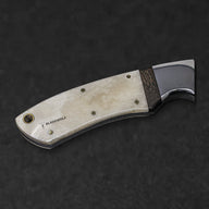 Sir Edmund Hand-Forged Damascus Steel Knife - Camel Bone and Walnut - BladeWolf A2Z image 5