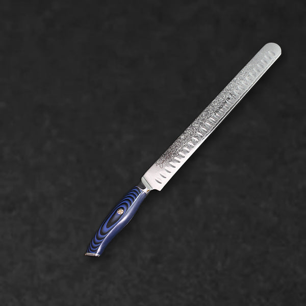 Smokin' and Grillin' with AB Signature Damascus Steel 12" Meat Slicer - BladeWolf A2Z image 1