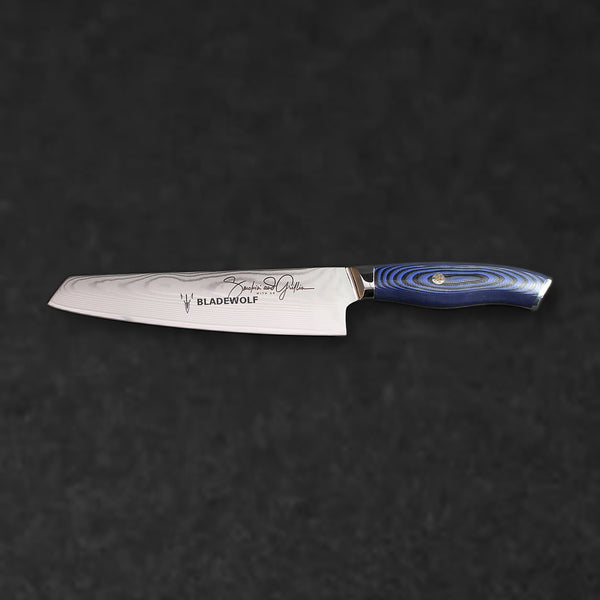 Smokin' and Grillin' with AB Signature Damascus Steel Kiritsuke 8" Chef - BladeWolf A2Z image 1