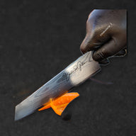 Smokin' and Grillin' with AB Signature Damascus Steel Kiritsuke 8" Chef - BladeWolf A2Z image 5