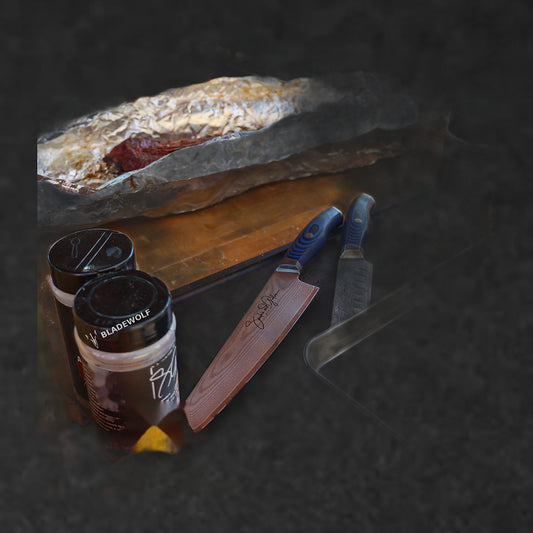 Smokin' and Grillin' with AB Signature Damascus Steel Knife set of 2 - BladeWolf A2Z image 4