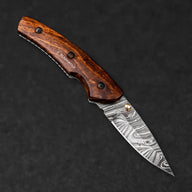The Londoner Hand-Forged Damascus Steel Folding Knife - Tali Wood - BladeWolf A2Z image 3