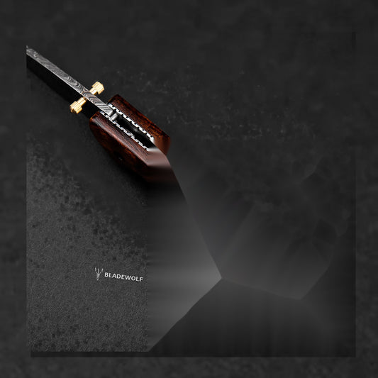 The Londoner Hand-Forged Damascus Steel Folding Knife - Tali Wood - BladeWolf A2Z image 8