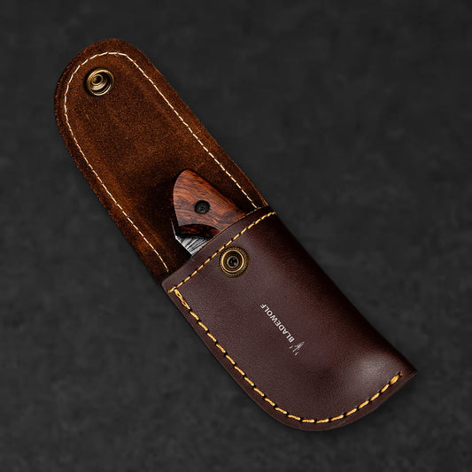 The Londoner Hand-Forged Damascus Steel Folding Knife - Tali Wood - BladeWolf A2Z image 10
