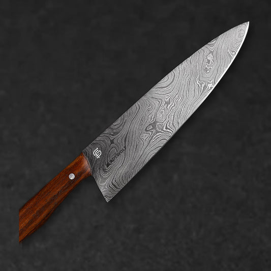 The Minimalist Hand-Forged Damascus Steel 2-Knife Kitchen Set - BladeWolf A2Z image 6