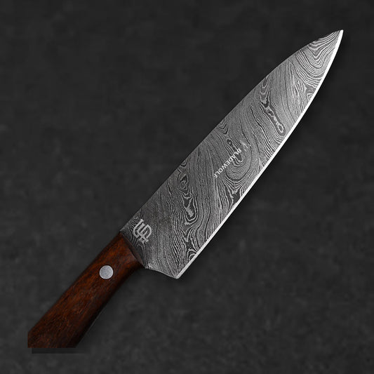 The Minimalist Hand-Forged Damascus Steel 2-Knife Kitchen Set - BladeWolf A2Z image 10