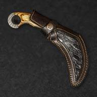 Tiger's Claw Hand-Forged Damascus Steel Karambit - Tali Wood - BladeWolf A2Z image 5